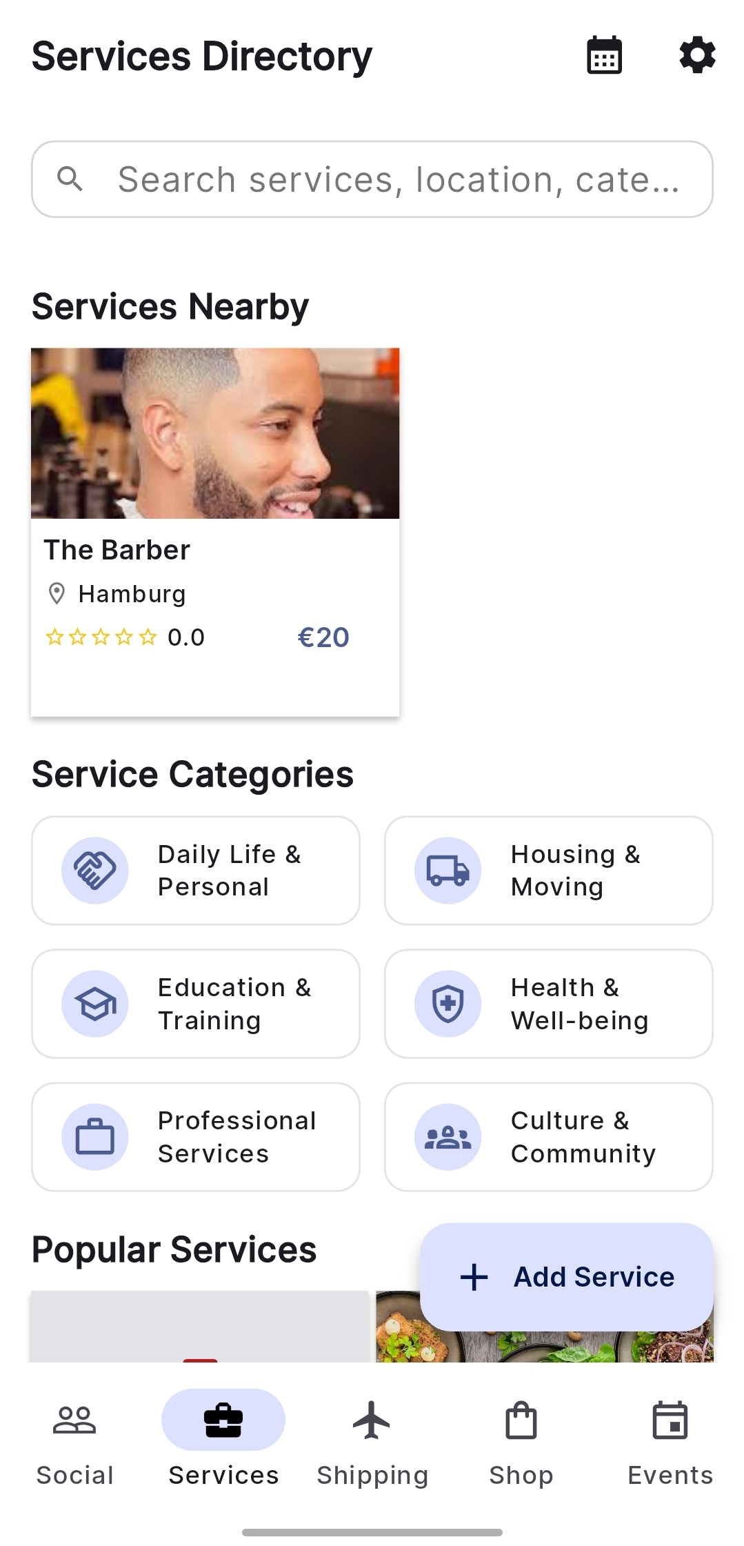 Local services on Medueti